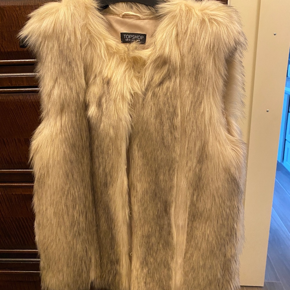 Topshop Faux Fur Vest